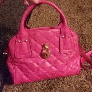 Pink quilted Juicy Couture purse and wallet